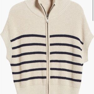 Striped Beige and navy Women's Sweater
